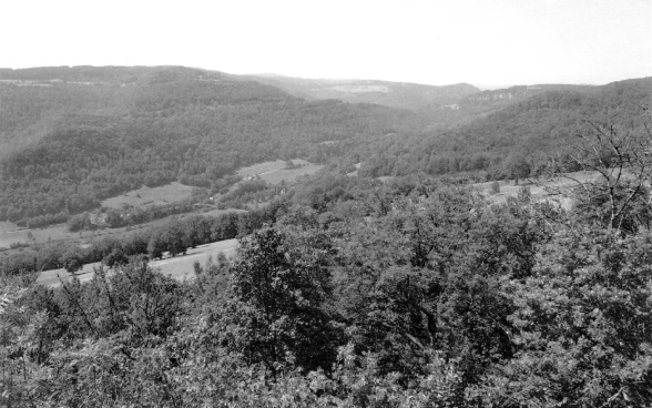 Réclère - Blick nach Frankreich